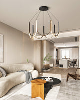 Modern Geometric U Shaped LED Pendant Light for Contemporary Dining and Living Spaces
