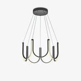 Modern Geometric U Shaped LED Pendant Light for Contemporary Dining and Living Spaces