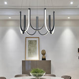 Modern Geometric U Shaped LED Pendant Light for Contemporary Dining and Living Spaces