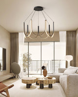 Modern Geometric U Shaped LED Pendant Light for Contemporary Dining and Living Spaces