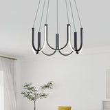 Modern Geometric U Shaped LED Pendant Light for Contemporary Dining and Living Spaces