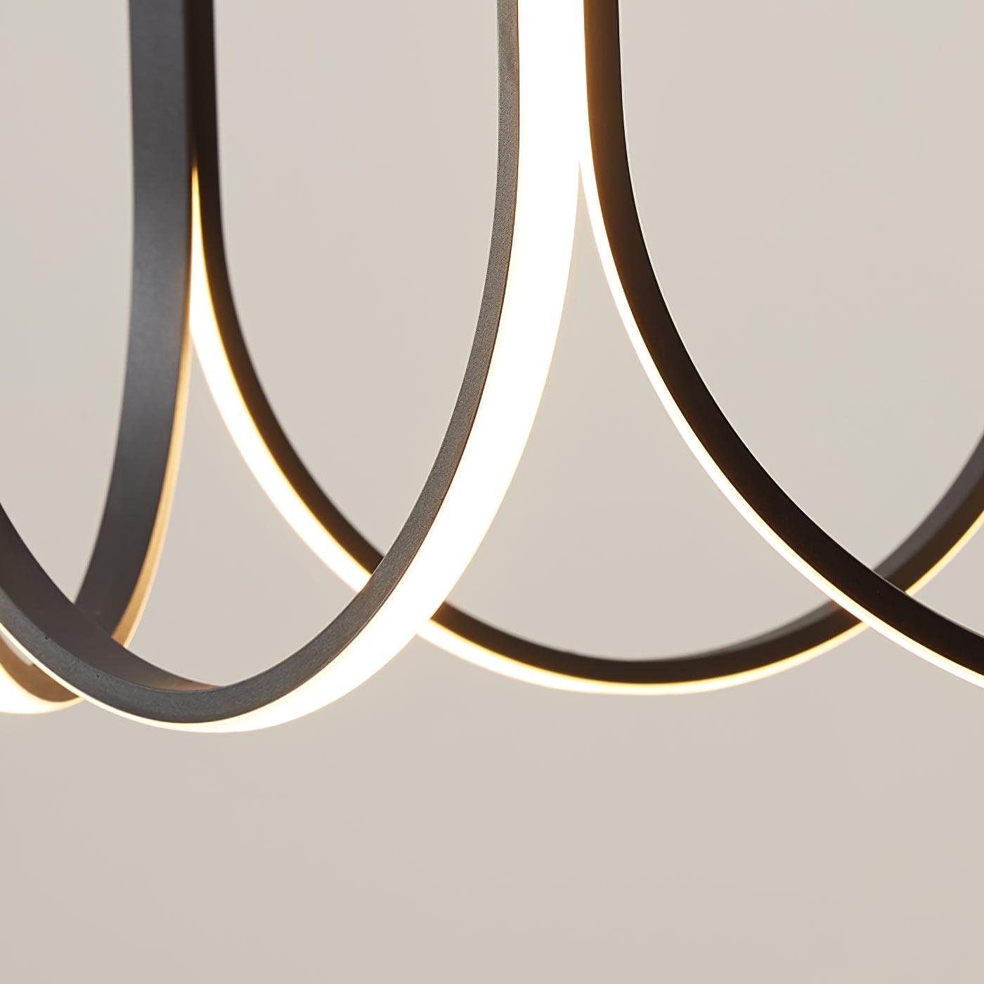 Modern Geometric U Shaped LED Pendant Light for Contemporary Dining and Living Spaces