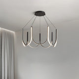 Modern Geometric U Shaped LED Pendant Light for Contemporary Dining and Living Spaces