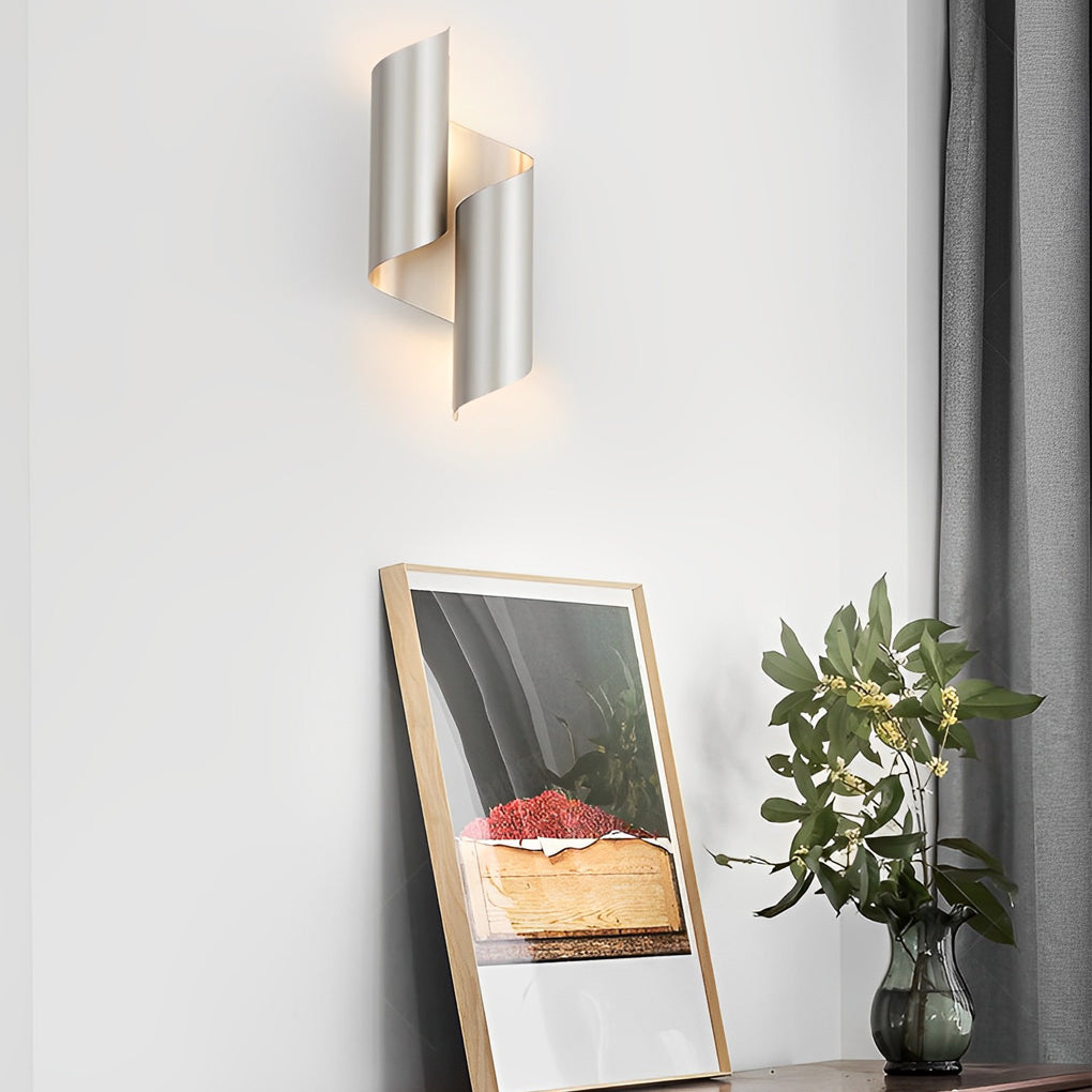 Modern Geometric Up and Down Wall Light Fixture Symmetrical Sconce Set of 2