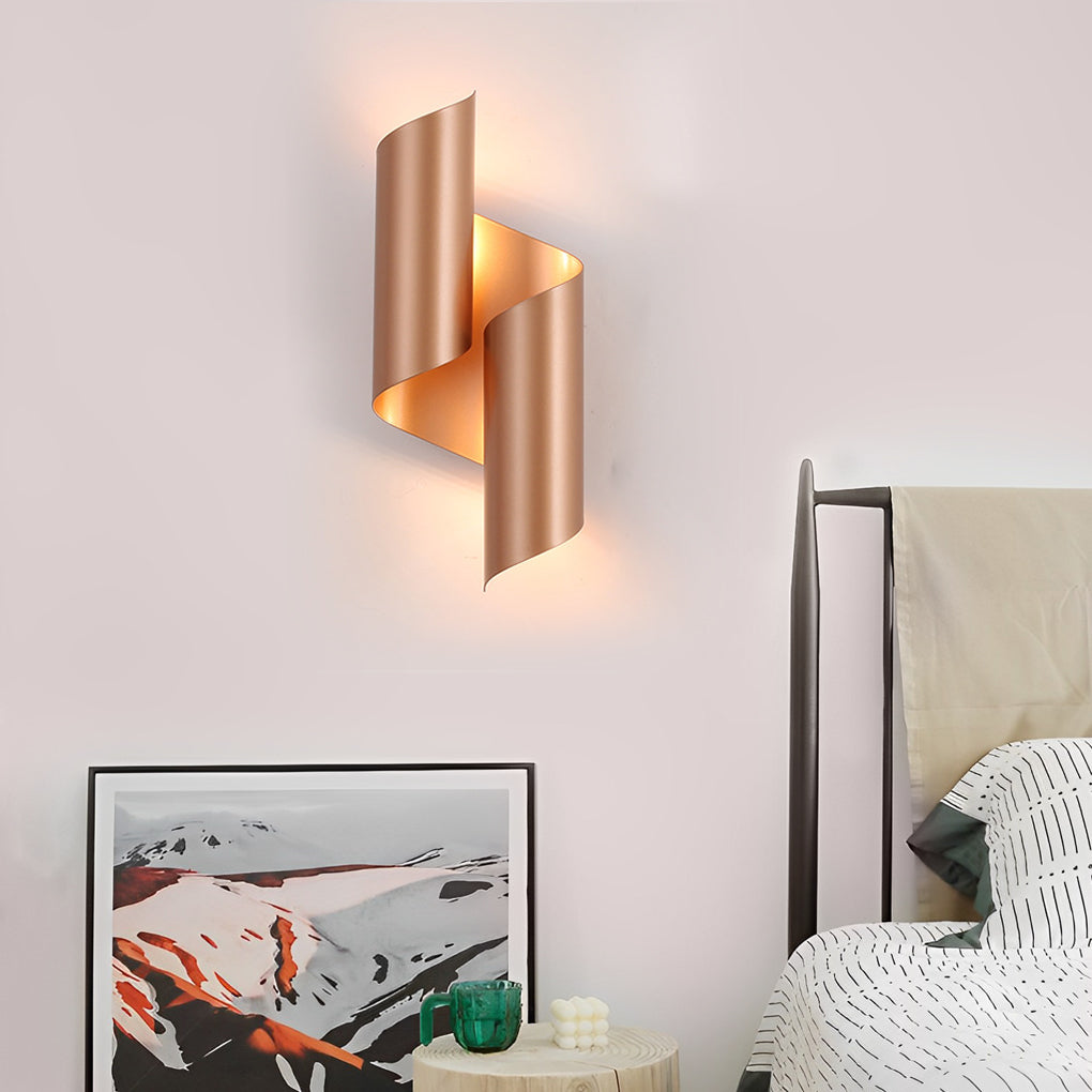 Modern Geometric Up and Down Wall Light Fixture Symmetrical Sconce Set of 2