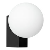 Modern Geometric Wall Mounted Lamp with Opal Glass Globe Set of 2 for Living Room and Bedroom