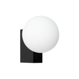 Modern Geometric Wall Mounted Lamp with Opal Glass Globe Set of 2 for Living Room and Bedroom