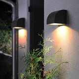 Modern Geometric Waterproof Exterior Wall Sconce IP65 Aluminum Outdoor Lighting for Porch Garden