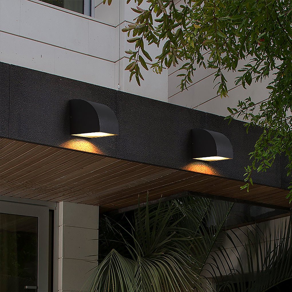 Modern Geometric Waterproof Exterior Wall Sconce IP65 Aluminum Outdoor Lighting for Porch Garden