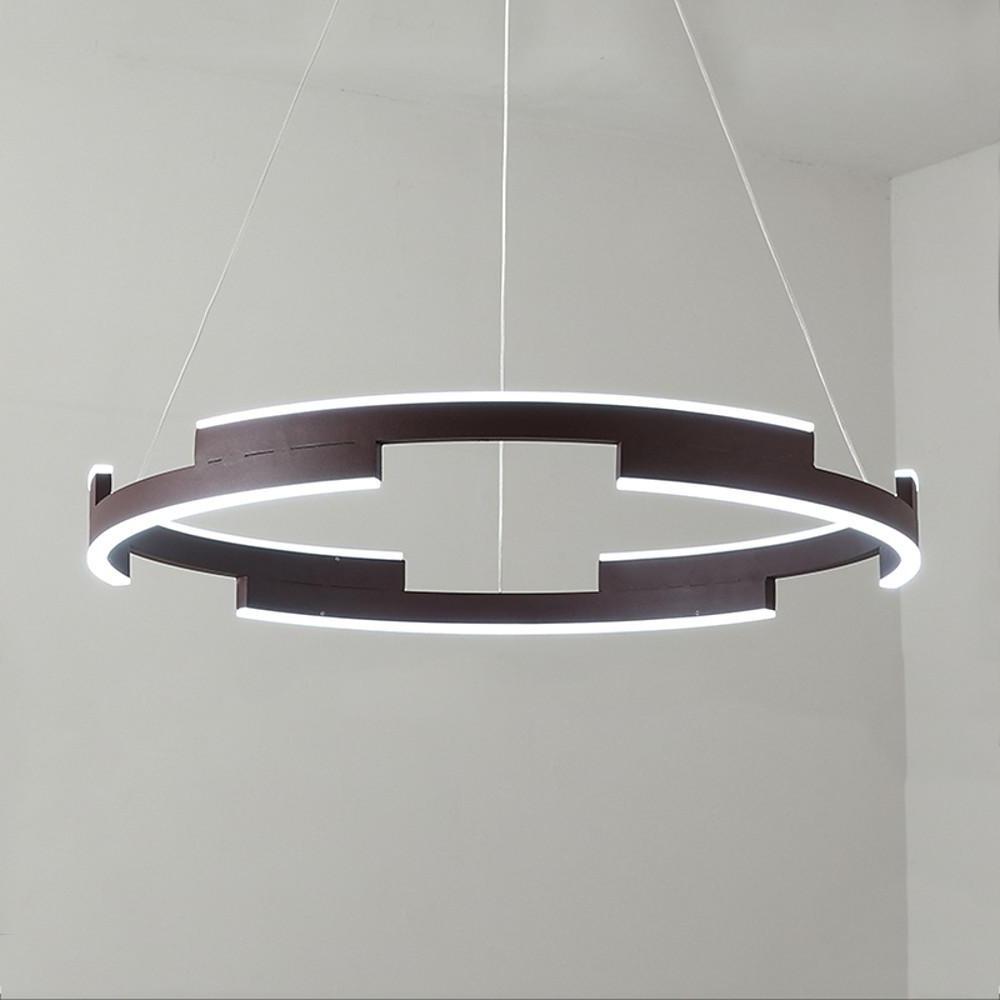 Modern Geometrical Circular LED Chandelier Kitchen Island Lighting Adjustable Hanging Ring Lamp