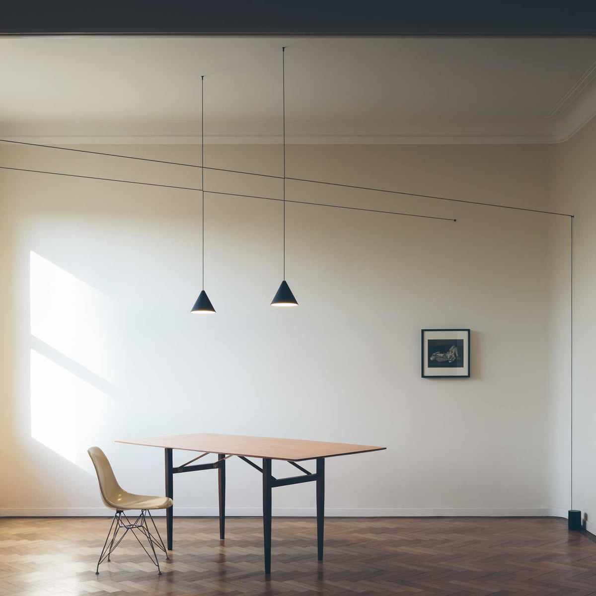 Modern GeoWeave Geometric LED Pendant Light with Adjustable Cable for Minimalist Interiors