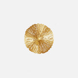 Modern Gilded Lotus Leaf Wall Sconce Artistic Golden Stainless Steel LED Lighting Fixture