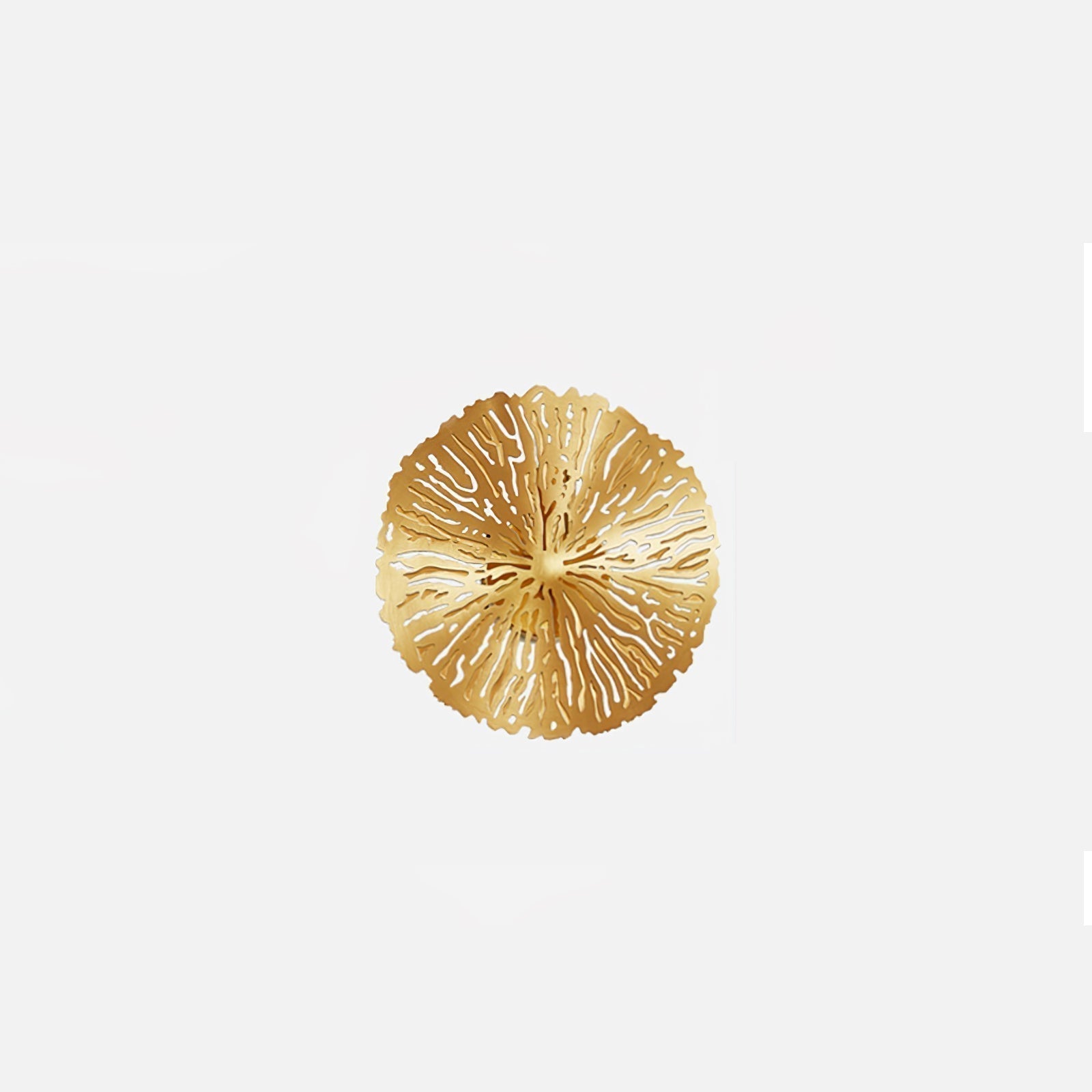 Modern Gilded Lotus Leaf Wall Sconce Artistic Golden Stainless Steel LED Lighting Fixture
