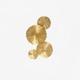 Modern Gilded Lotus Leaf Wall Sconce Artistic Golden Stainless Steel LED Lighting Fixture