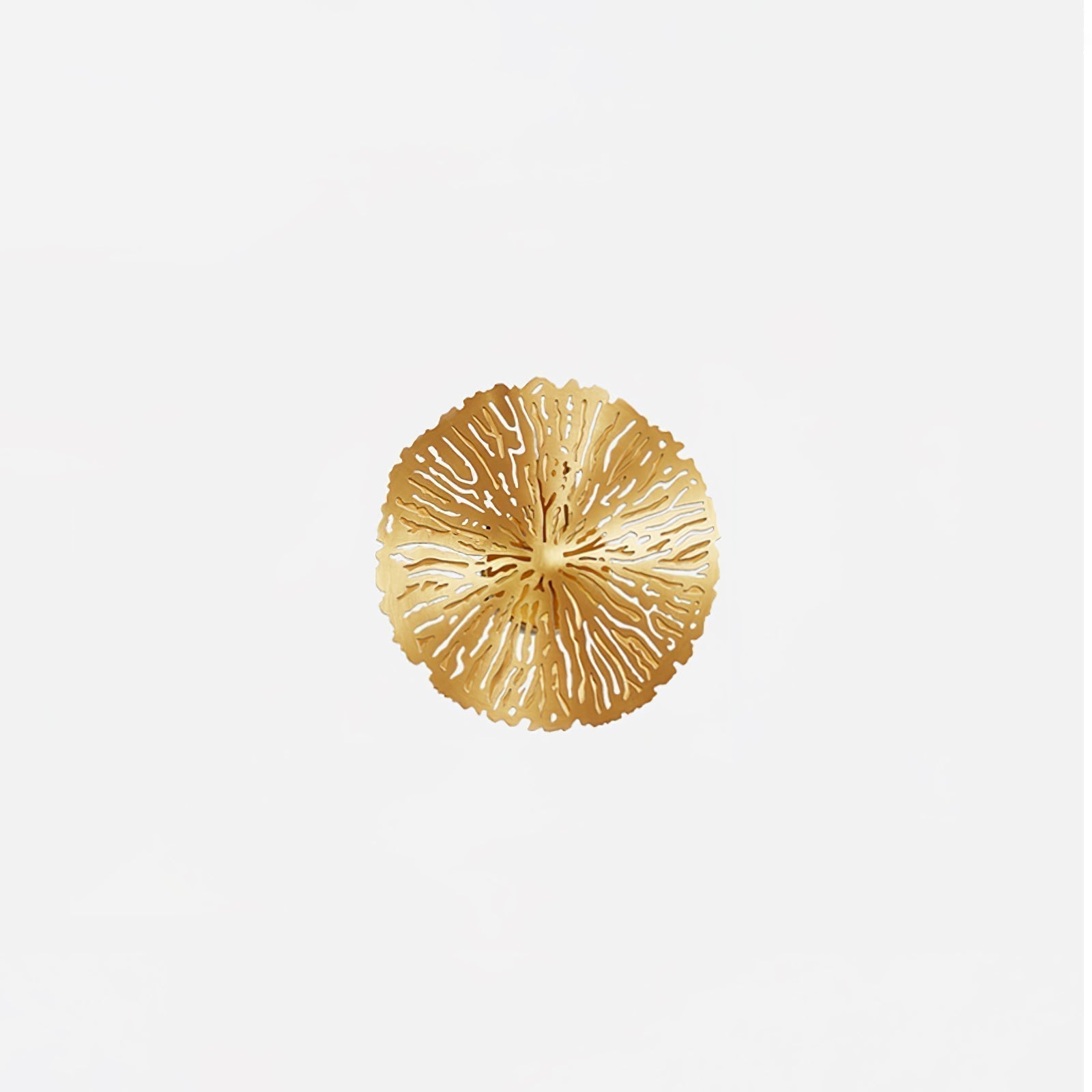 Modern Gilded Lotus Leaf Wall Sconce Artistic Golden Stainless Steel LED Lighting Fixture