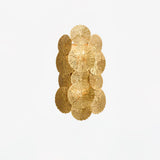 Modern Gilded Lotus Leaf Wall Sconce Artistic Golden Stainless Steel LED Lighting Fixture