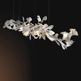 Modern Ginkgo Leaf Porcelain Chandelier Luxury Ceramic Candelabrum Lighting