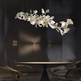 Modern Ginkgo Leaf Porcelain Chandelier Luxury Ceramic Candelabrum Lighting