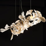 Modern Ginkgo Leaf Porcelain Chandelier Luxury Ceramic Candelabrum Lighting