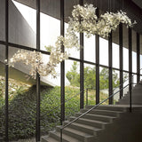 Modern Ginkgo Leaf Porcelain Chandelier Luxury Ceramic Candelabrum Lighting