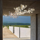 Modern Ginkgo Leaf Porcelain Chandelier Luxury Ceramic Candelabrum Lighting
