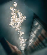 Modern Ginkgo Leaf Porcelain Chandelier Luxury Ceramic Candelabrum Lighting