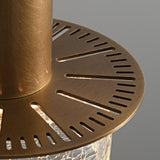 Modern Glacier Crackle Glass LED Pendant Light Bronze Finish for Kitchen Island