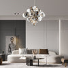 Modern Glass Bubble Ball LED Chandelier for Living Dining Room and Luxury Interiors