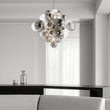 Modern Glass Bubble Ball LED Chandelier for Living Dining Room and Luxury Interiors