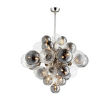 Modern Glass Bubble Ball LED Chandelier for Living Dining Room and Luxury Interiors