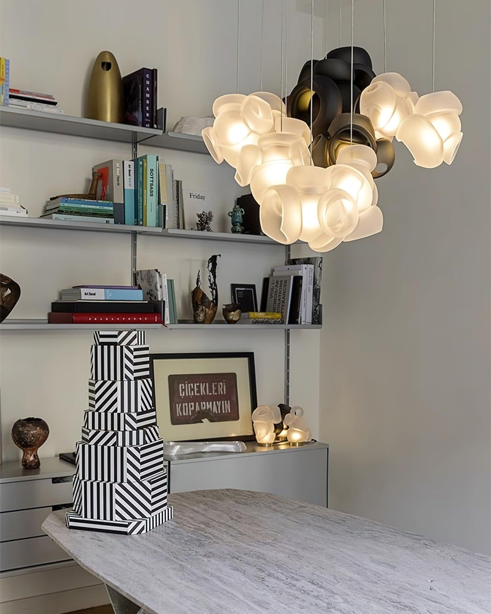 Modern Glass Bubbles Cluster LED Pendant Light for Contemporary Living Spaces