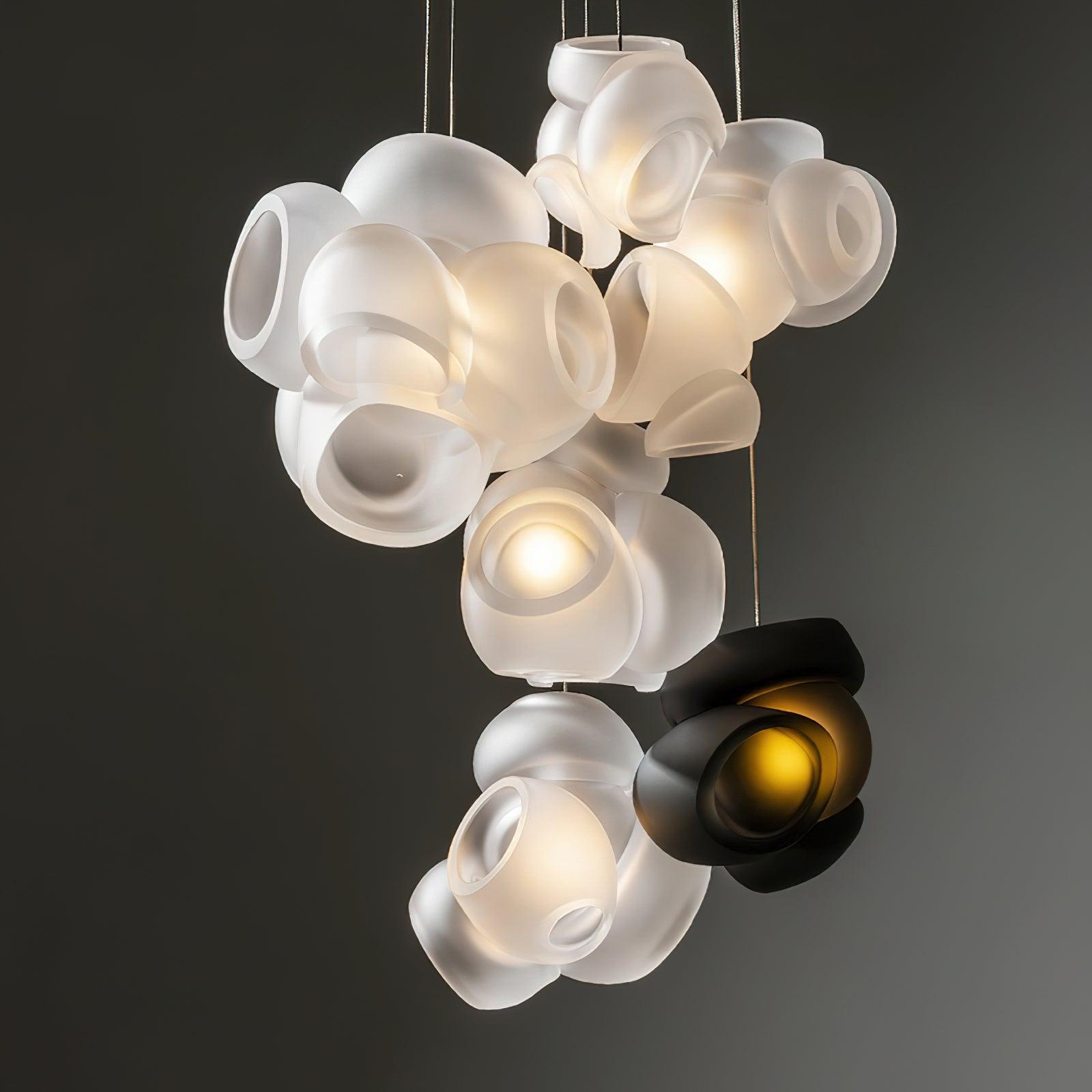 Modern Glass Bubbles Cluster LED Pendant Light for Contemporary Living Spaces