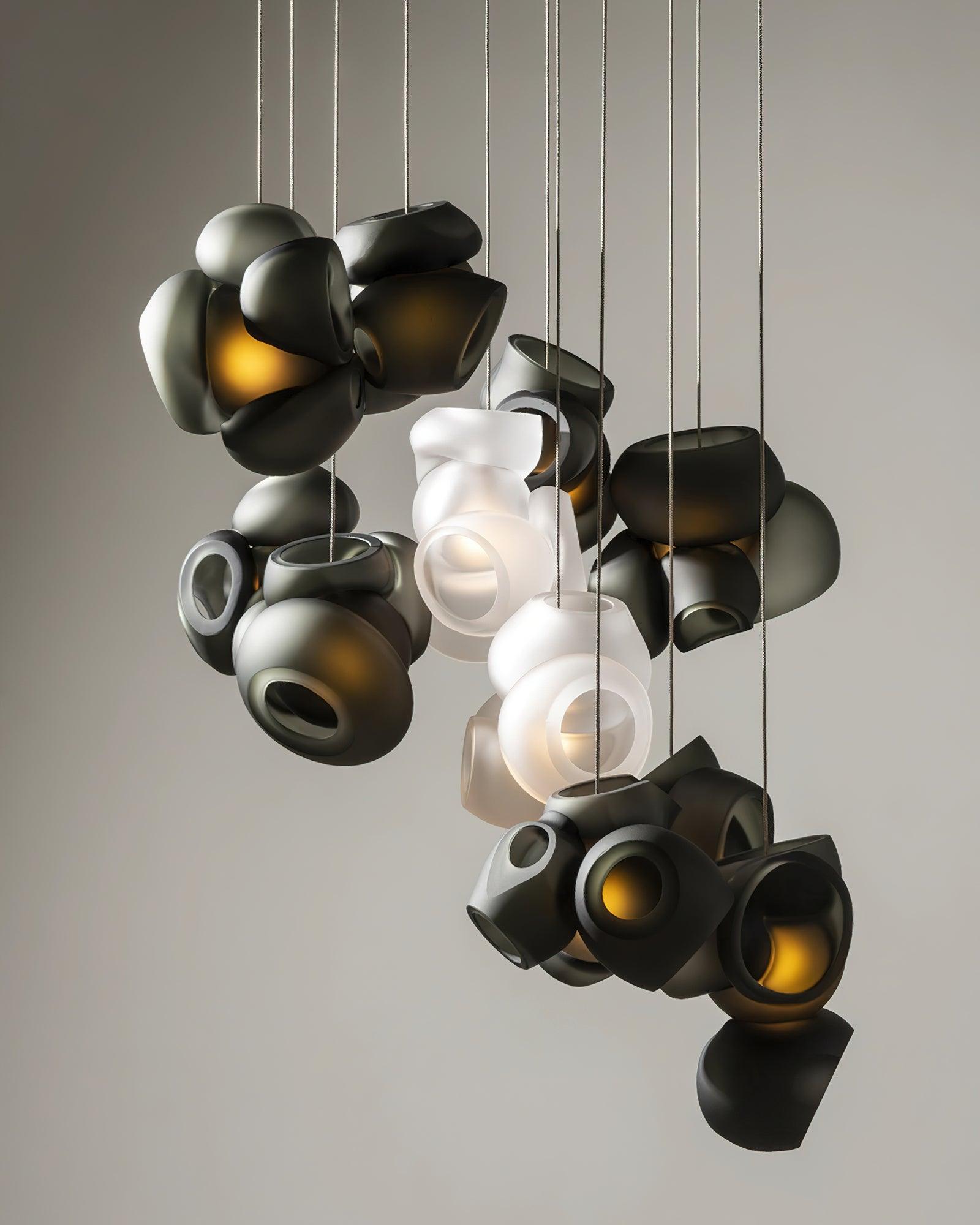 Modern Glass Bubbles Cluster LED Pendant Light for Contemporary Living Spaces