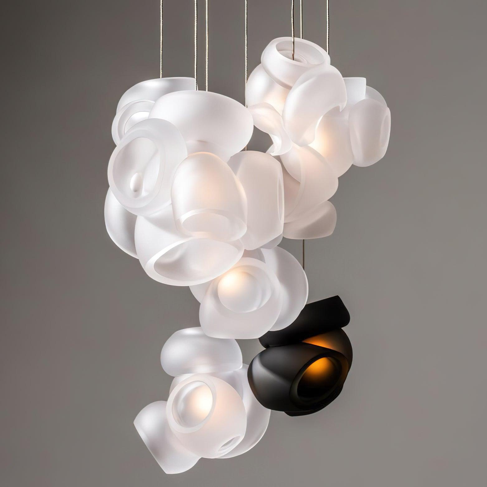 Modern Glass Bubbles Cluster LED Pendant Light for Contemporary Living Spaces