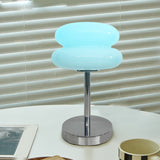 Modern Glass Burger Mushroom Table Lamp USB Rechargeable Warm LED Bedside Nightstand Light