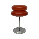 Modern Glass Burger Mushroom Table Lamp USB Rechargeable Warm LED Bedside Nightstand Light