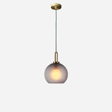 Modern Glass Capsule and Sphere Pendant Light with Copper Finish for Interior Decor
