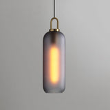 Modern Glass Capsule and Sphere Pendant Light with Copper Finish for Interior Decor