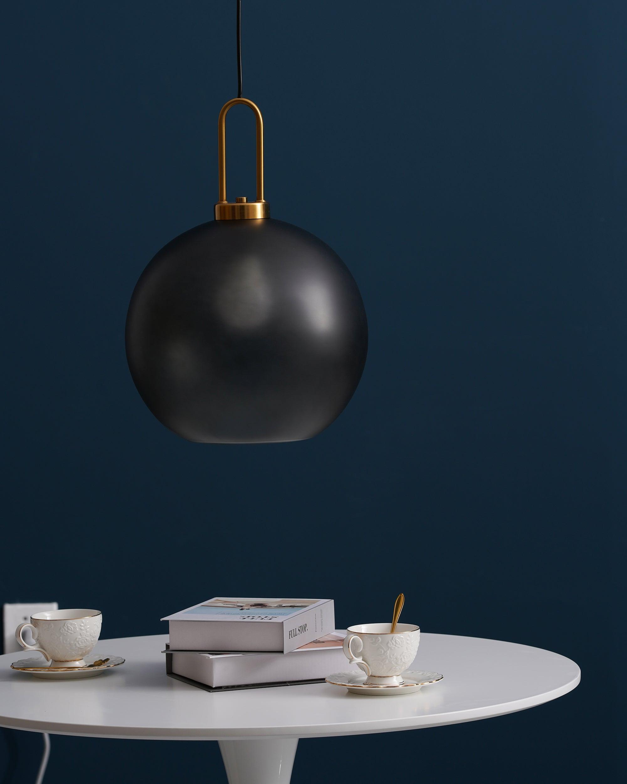 Modern Glass Capsule and Sphere Pendant Light with Copper Finish for Interior Decor