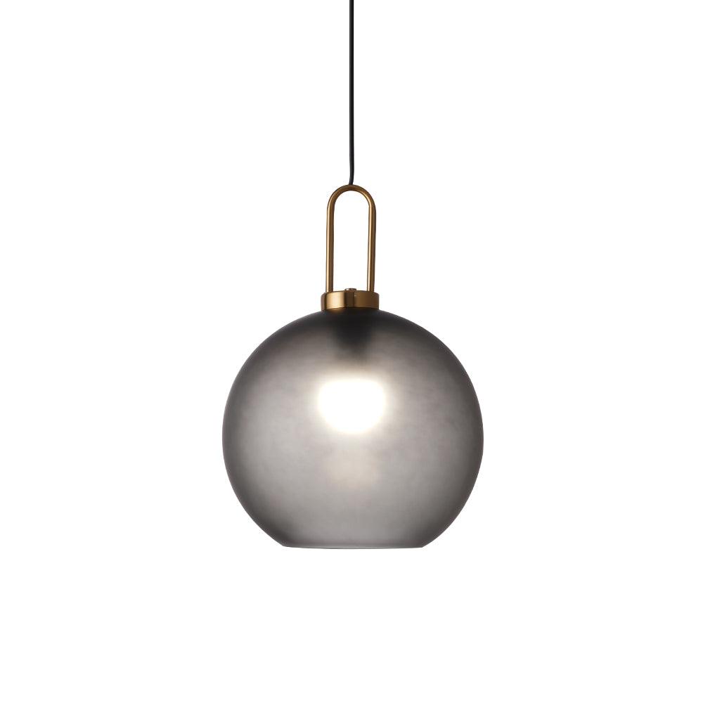 Modern Glass Capsule and Sphere Pendant Light with Copper Finish for Interior Decor