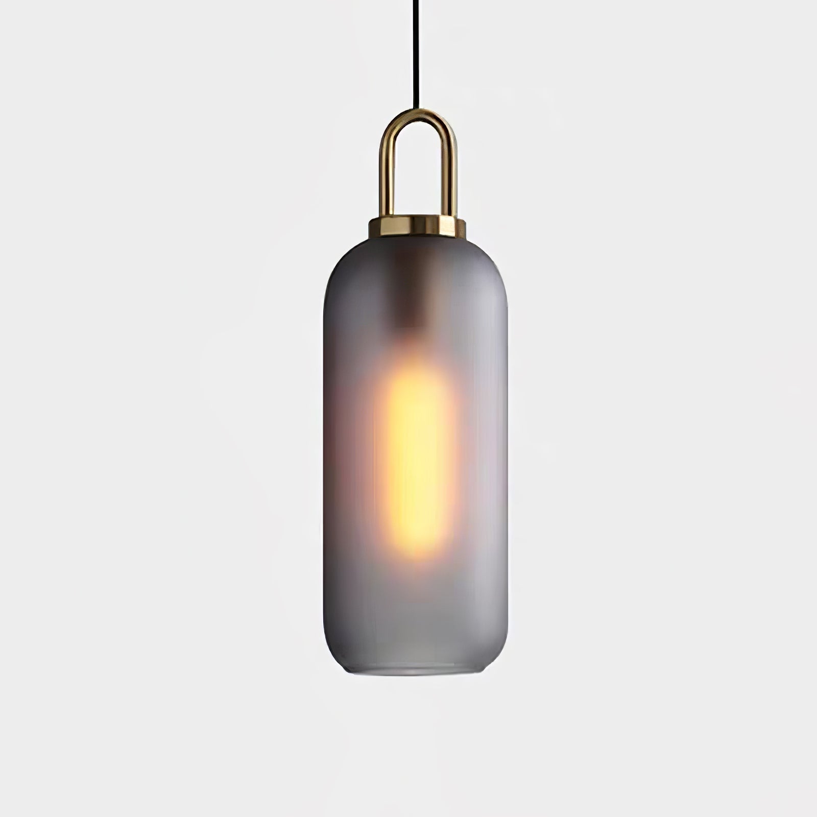Modern Glass Capsule and Sphere Pendant Light with Copper Finish for Interior Decor