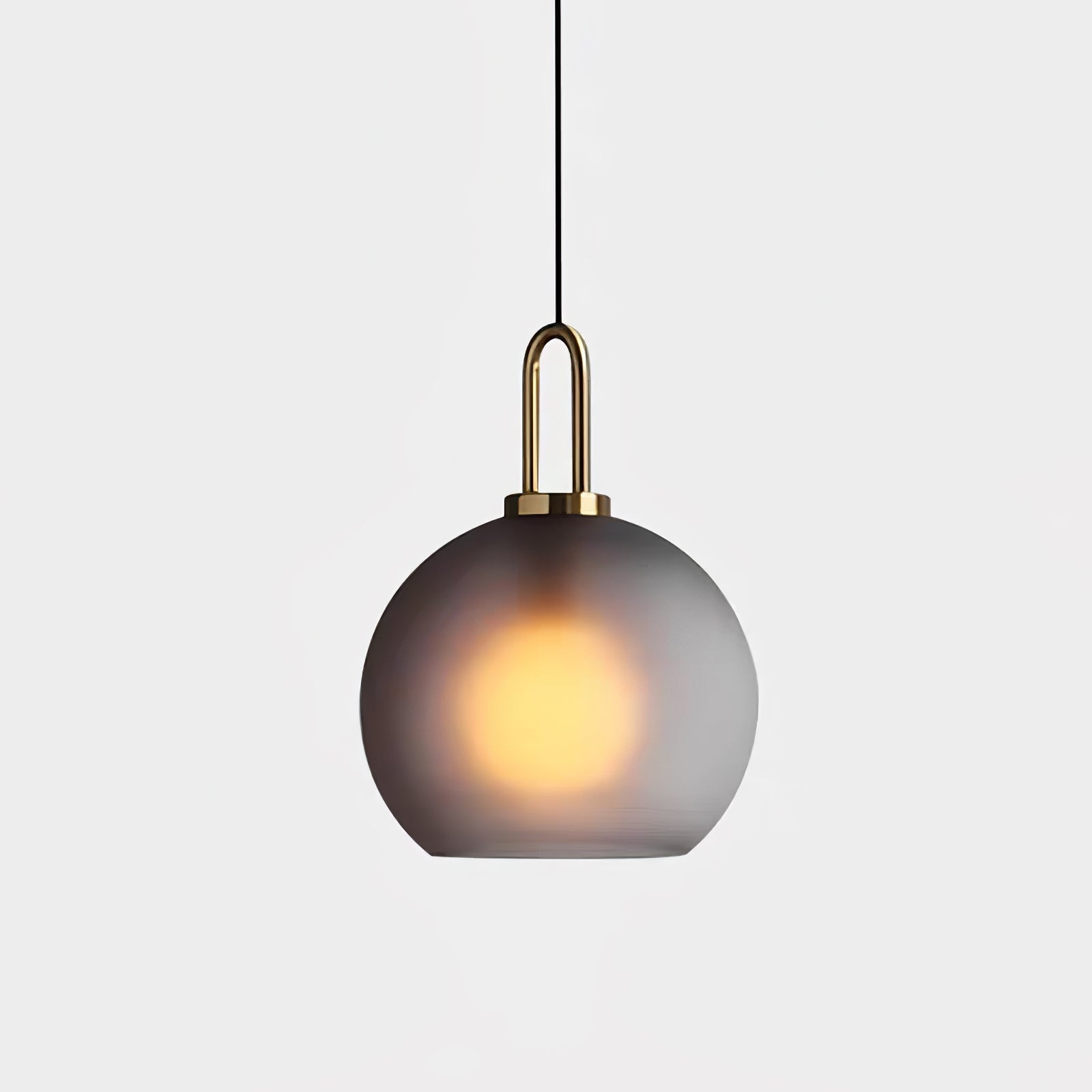 Modern Glass Capsule and Sphere Pendant Light with Copper Finish for Interior Decor