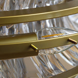 Modern Glass Chandelier Luxury 3 Color Dimming Pendant Lighting for Dining Room and Living Room