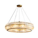 Modern Glass Chandelier Luxury 3 Color Dimming Pendant Lighting for Dining Room and Living Room