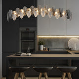 Modern Glass Feather Chandelier with 3 Step Dimming for Luxury Living and Dining Rooms