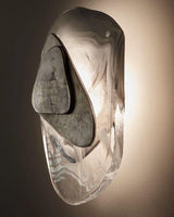 Modern Glass Globe and Metal LED Wall Sconce Set of 2 for Living Room and Bedroom Lighting