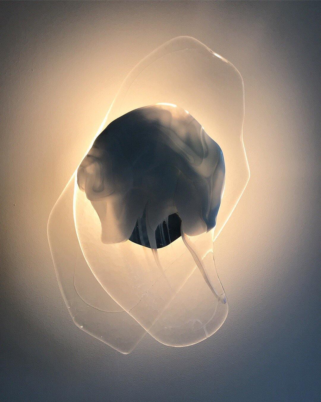 Modern Glass Globe and Metal LED Wall Sconce Set of 2 for Living Room and Bedroom Lighting