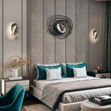 Modern Glass Globe and Metal LED Wall Sconce Set of 2 for Living Room and Bedroom Lighting