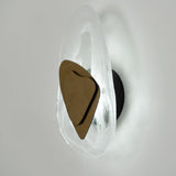 Modern Glass Globe and Metal LED Wall Sconce Set of 2 for Living Room and Bedroom Lighting