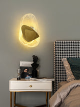 Modern Glass Globe and Metal LED Wall Sconce Set of 2 for Living Room and Bedroom Lighting